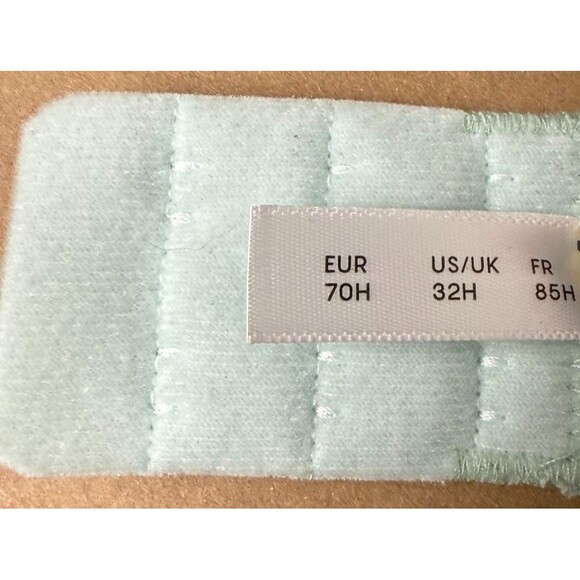 Change Lingerie Pastel Green Lace Bra 32H Sheer Underwire Romantic Boudoir Style - Picture 6 of 7